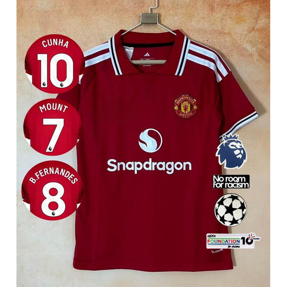 ใหม่!! 26/27 เสื้อฟุตบอลแขนสั้นแมนเชสเตอร์ยูไนเต็ด S-4XL