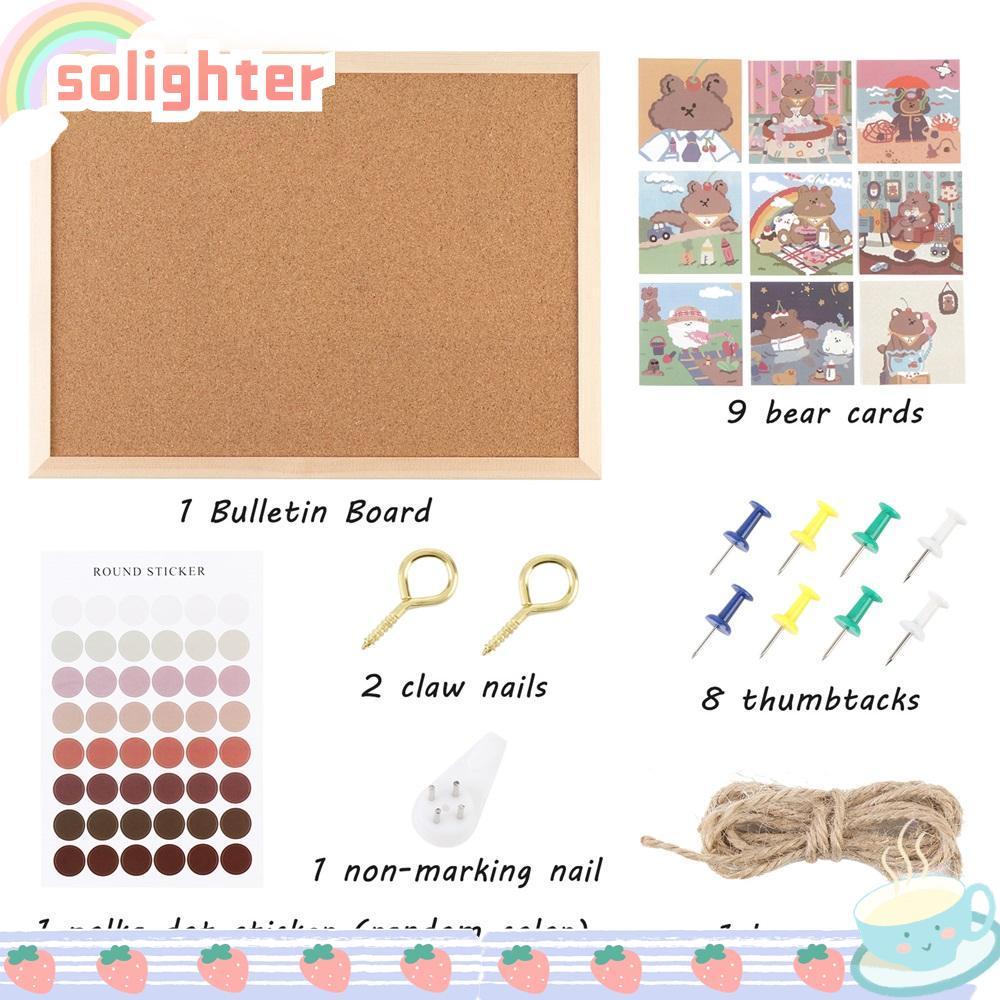SOLIGHTER Vision Board แขวน Pin ติดผนังตกแต่งผนัง
