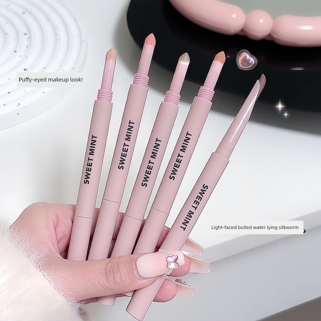 D Lixin ส่วนลด Meniscus Double-Headed Lying Silkworm Pen Down to Lying Silkworm Brown Light Shadow L