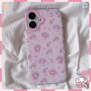 Upick-การ์ตูนคิตตี้แมวเมโลดี้โบว์น่ารักกราฟิติ เคส For IPhone 17 11 15 13 14 16 12 Pro Max 7Plus X XR 6 8 14 Plus XS Max
