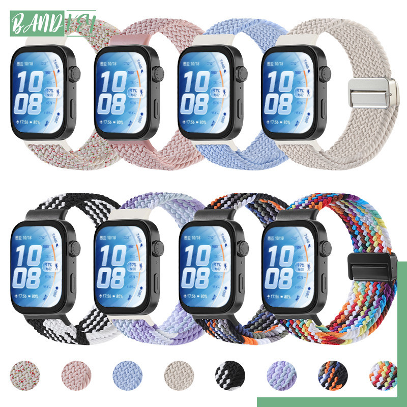 สายยืดหยุ่นไนล่อนปรับได้ for สมาร์ทวัช Huawei Watch Fit 5 4 3 / 5 Pro อุปกรณ์เสริมวงกีฬาไนลอน for Huawei Watch Fit 3