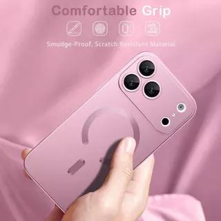แม่เหล็กสําหรับ iPhone 17 Air 16 15 14 13 12 11 Pro Max 7 8 Plus XS MAX SE กรณี [ป้องกันกล้องเต็มรูปแบบ] น่ารัก Slim กันกระแทกกันชน Matte Metallic Lustre เคสโทรศัพท์