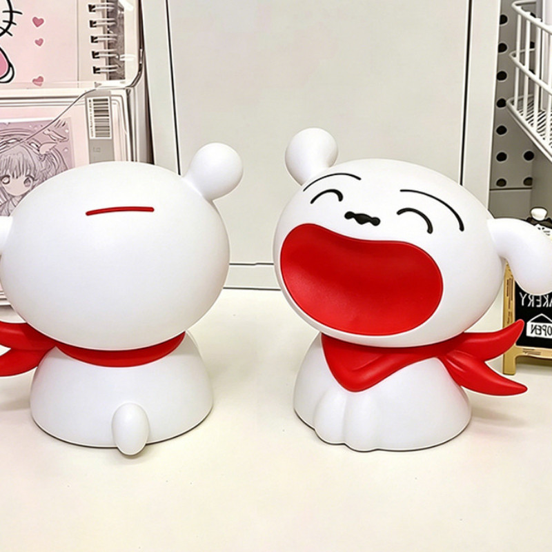 Shiro Puppy Piggy Bank Big Mouth White Dog กล่องเก็บเหรียญน่ารัก Desktop Home Jewelry