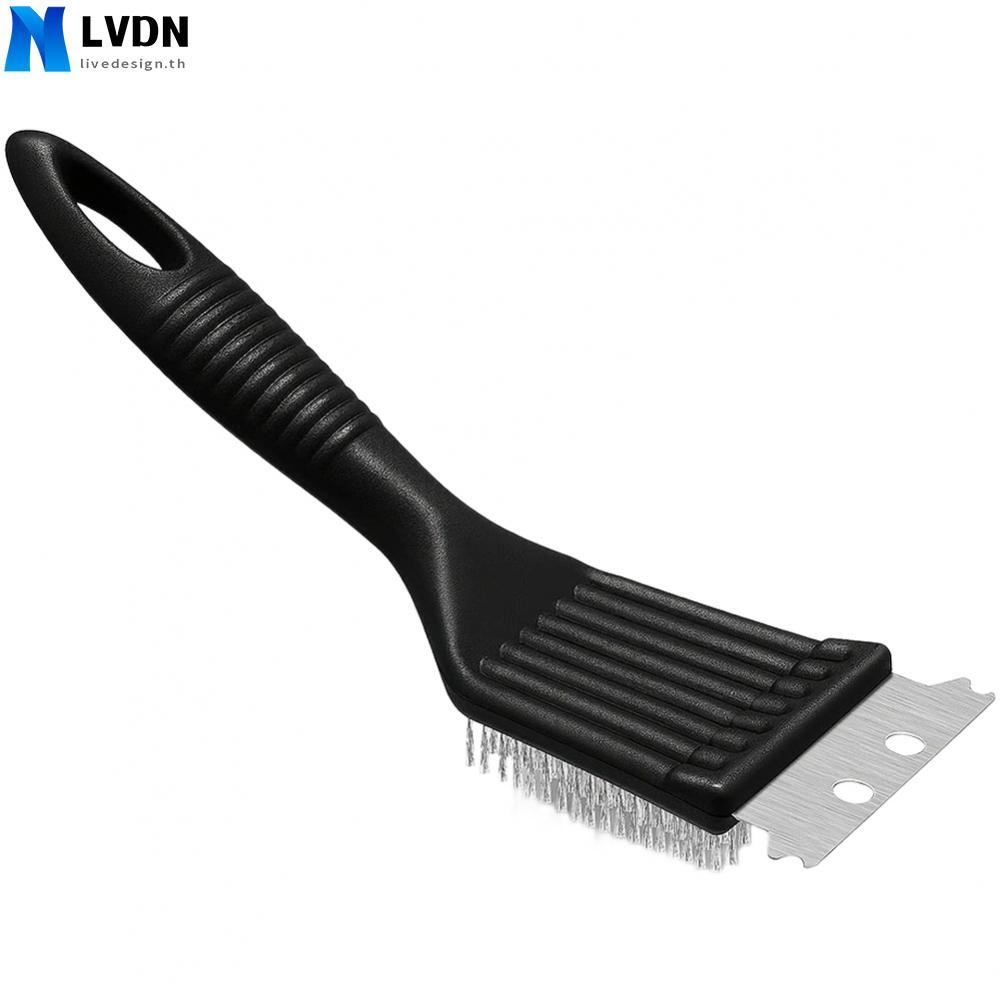 [LVDN-TH]Stainless Steel BBQ Grill Brush with Scraper 2 in 1 Cleaning Tool for Grill