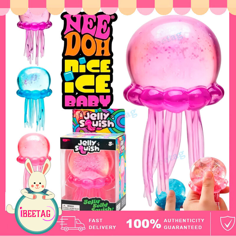 Needoh แมงกะพรุน Squishy ของเล่นความเครียด-Relief Sensory Squeeze ของเล่นแมงกะพรุนช้า Rebound Release ความวิตกกังวลของเล่น Finger Press Rebound Decompression เด็กของขวัญวันเกิด