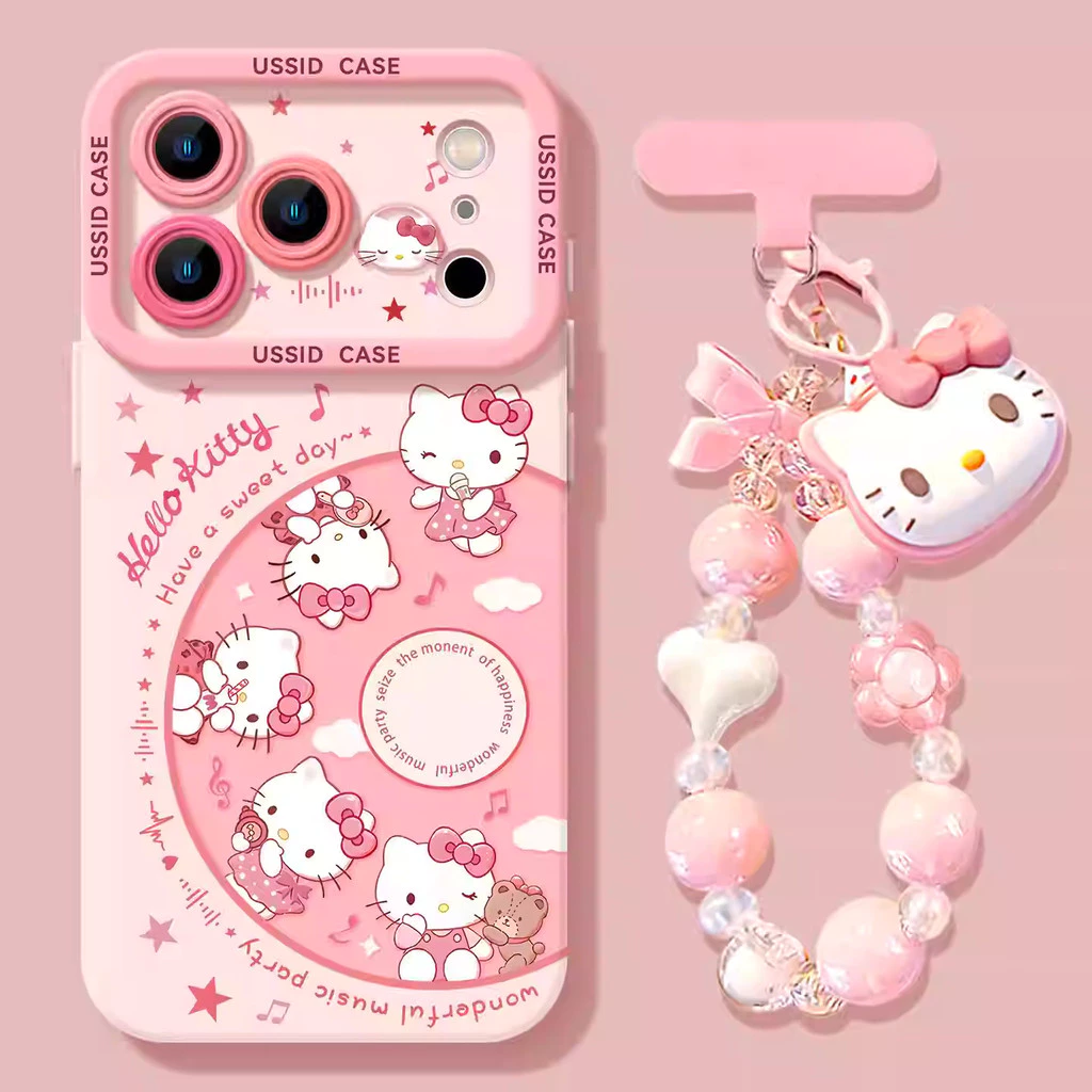 [แมวเพลงสไตล์ใหม่] เคสโทรศัพท์ iPhone น่ารัก 17PROMAX16/15 หญิง 14/13 กันกระแทก 12/11