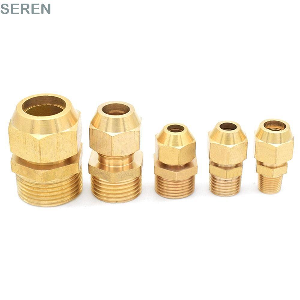 ข้อต่อท่อ SEREN, ทองเหลือง F/M ท่อ Barb, ทนทาน 1/8" 1/4" 3/8" 1/2" OD 6-10 มม.ชาย/หญิงเกลียว Coupler