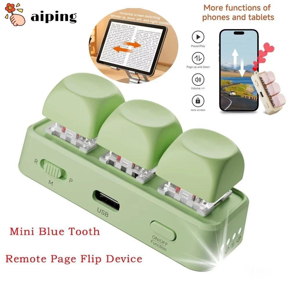 AIPING EBook หน้า Turner คีย์บอร์ด,Multi-functional 3 คีย์คีย์บอร์ดหน้า Turner อุปกรณ์สําหรับสไลด์วิ