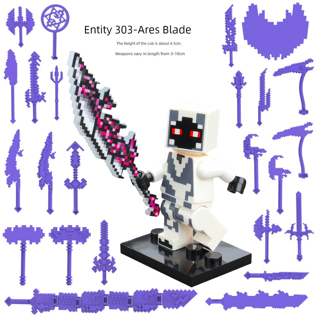 minecraft toy lego minecraft Minecraft Annoying Villagers Minifigure Entity 303 God of War Him ประกอ