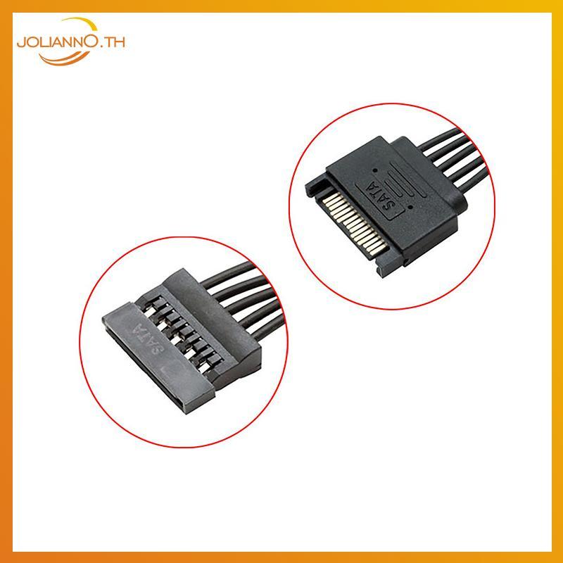 Joliann0 15Pin SATA 4PIN Power Splitter Cable 1 ชาย 5 หญิงสําหรับ HDD SSD DIY PC Server th