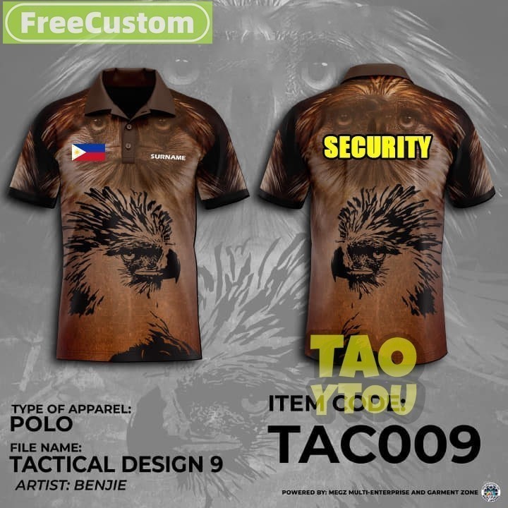 SECURITY ฟรีที่กําหนดเองชื่อ JERSEY SECURITY OFFICER เสื้อโปโลสําหรับชาย TACTICAL GLOCK AIRBORNE TAC