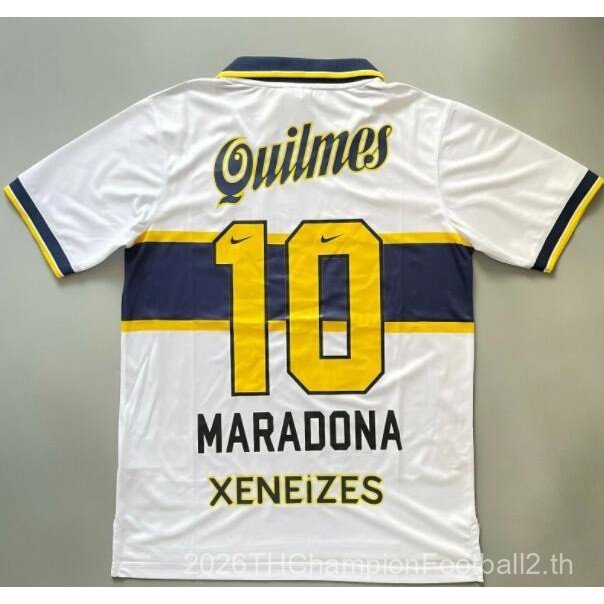 Retro Version SSS+Retro Boca Juniors Away Soccer Jersey 1997-1998 Men Adult MARADONA # 10
