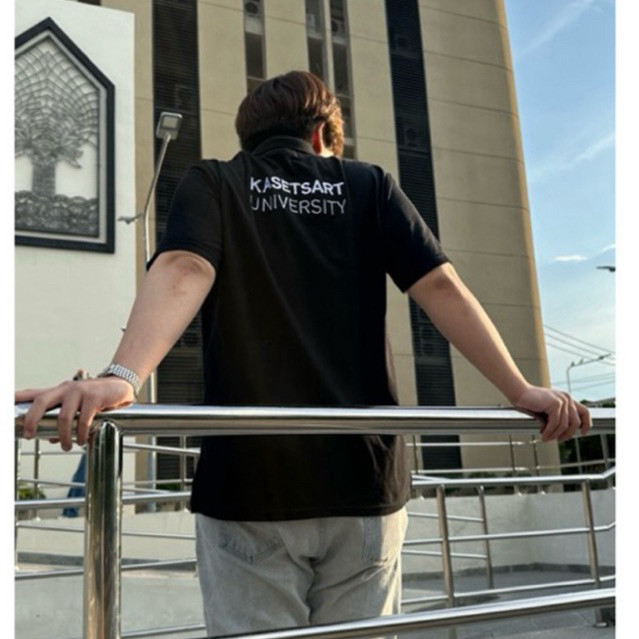 เสื้อโปโลสไตล์มหาวิทยาลัย ลาย Kasetsart University สำหรับนักศึกษาและศิษย์เก่า ผ้าฝ้าย มีไซส์ S-3XL