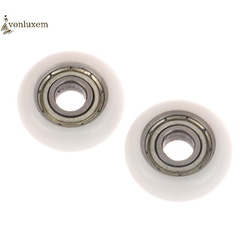Vonluxem 2 ชิ้น 695ZZ 5x18x6 มิลลิเมตร POM ไนลอนรอบประเภท Roller ล้อ POM ห่อ 695ZZ แบริ่งรอกล้อพลาสต