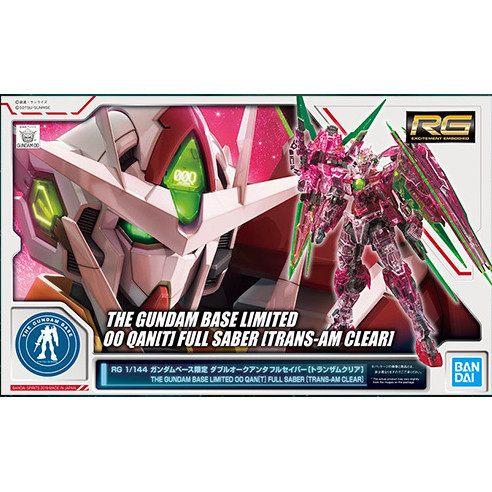 BANDAI PB RG 1/144 Mobile Suit Gundam 00Q GNT-0000/FS 00 QAN[T] FULL SABER TRANS-AM CLEAR THE GUNDAM
