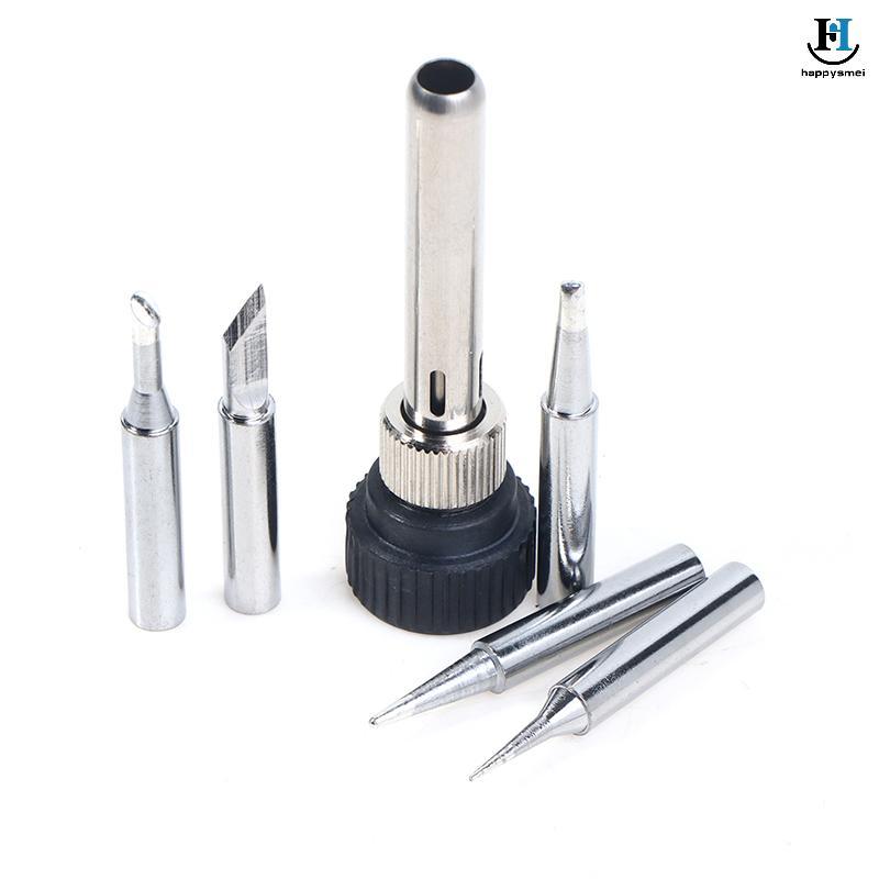 [GA] สําหรับ ESD 8552D 936 737D 898D 907 HAKKO ปลายเหล็ก Cannula ปลอกและ 5 X หัวแร้งเคล็ดลับสถานีบัดกรีเหล็กอะแดปเตอร์ [TH]