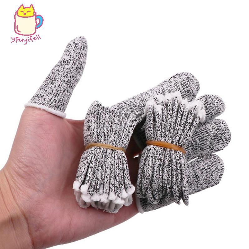 [YPU] 10 ชิ้น Finger Sketch Counters Thumb Protector Anti-Cut ปลายนิ้ว combed Finger Sleeve ยืดหยุ่นทน Finger Cots DIY ทํางาน hamicen Impromes