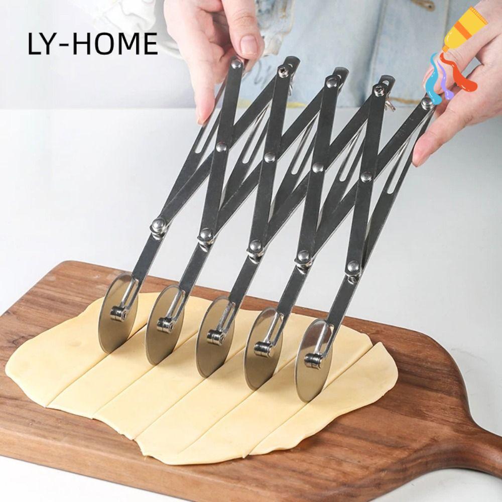 LIAOYING เครื่องตัดด้านข้าง, 3/5/7 ล้อ Roller Blade Dough Divider, สแตนเลส Pastry Peeler ปรับเครื่อง