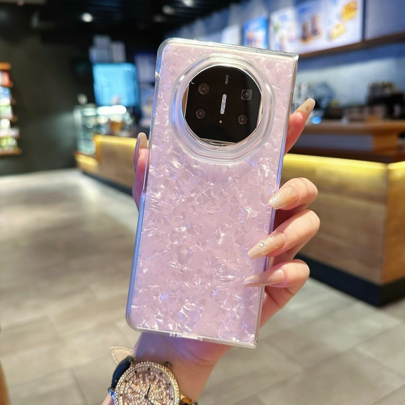 สําหรับ Honor Magic V3 Casing Make-Up Mirror Conch Shell Hard Flip Cover สําหรับ Huawei Honor Magic 