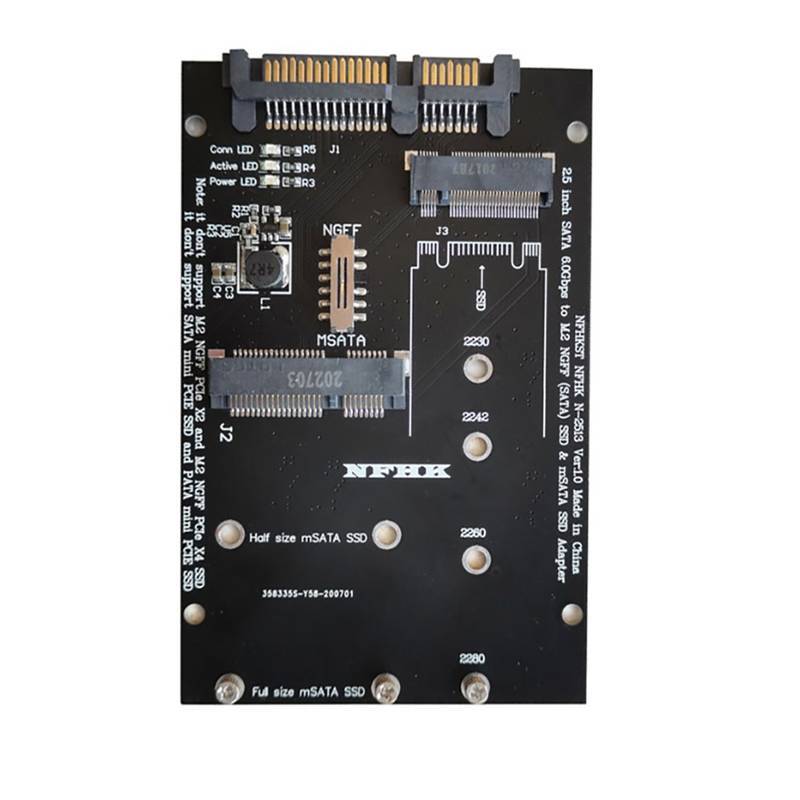 [BBNZ] M.2 NGFF MSATA SSD ถึง 2.5 SATA 3.0 อะแดปเตอร์ 2 ใน 1 การ์ดแปลงสําหรับแล็ปท็อปพีซี TH