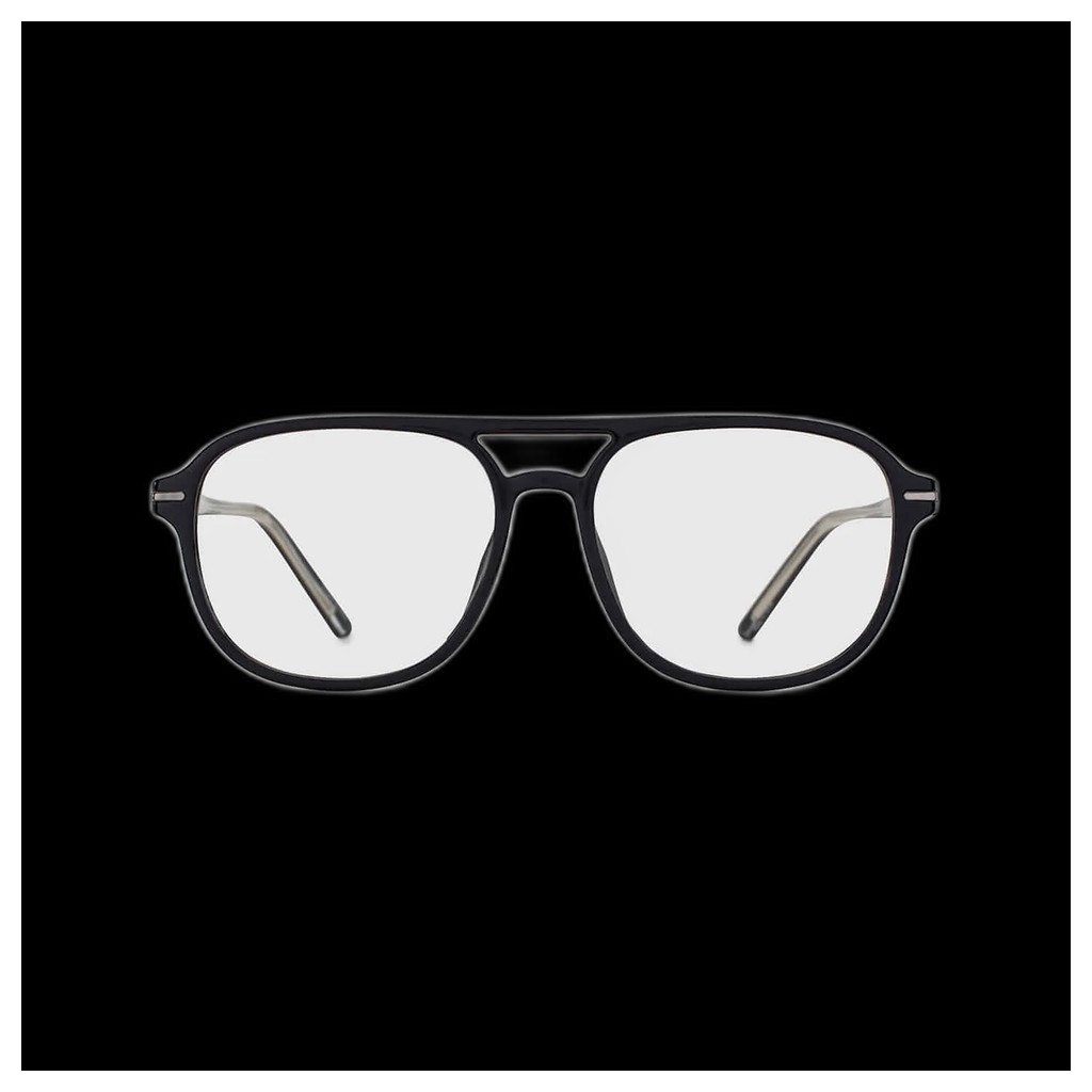 [ช้างสีฟ้า] BRAZE black Korean Fashion Glasses / Korean Fashion Glasses / Modern Aviator Style by Un