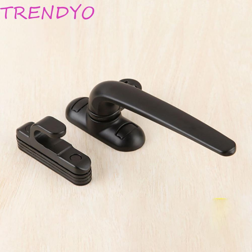 TRENDYO ที่จับหน้าต่างซ้าย/ขวาอุปกรณ์เสริมสําหรับ Home Universal อลูมิเนียมอัลลอยด์สีดํา/สีขาว 1 ชุดล็อคกรณี