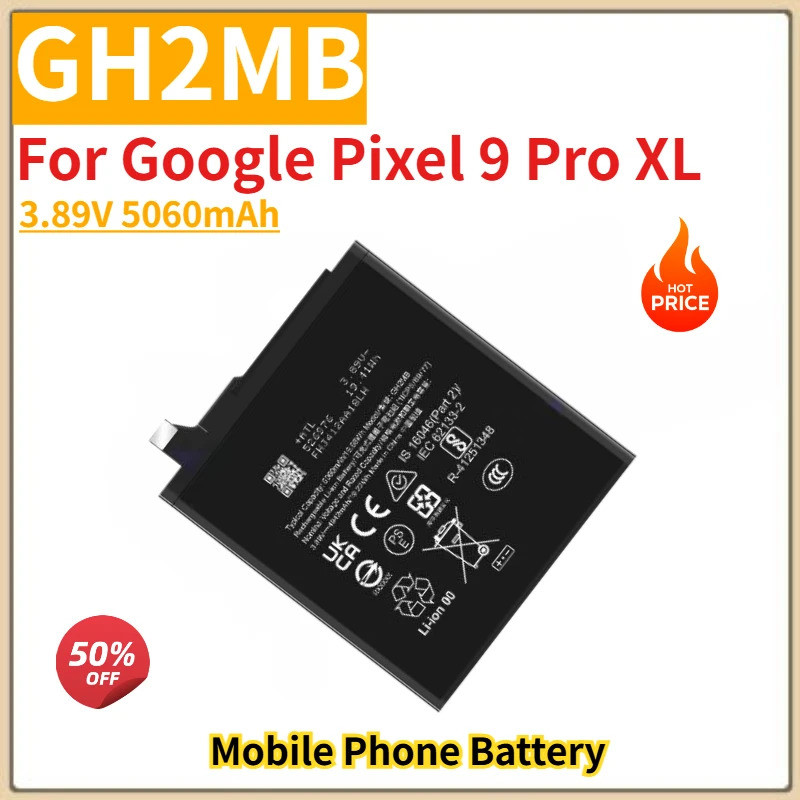 แบตเตอรี่โทรศัพท์คุณภาพสูง GH2MB 3.89V 5060mAh สําหรับ Google Pixel 9 Pro XL ยี่ห้อใหม่เปลี่ยนแบตเตอ