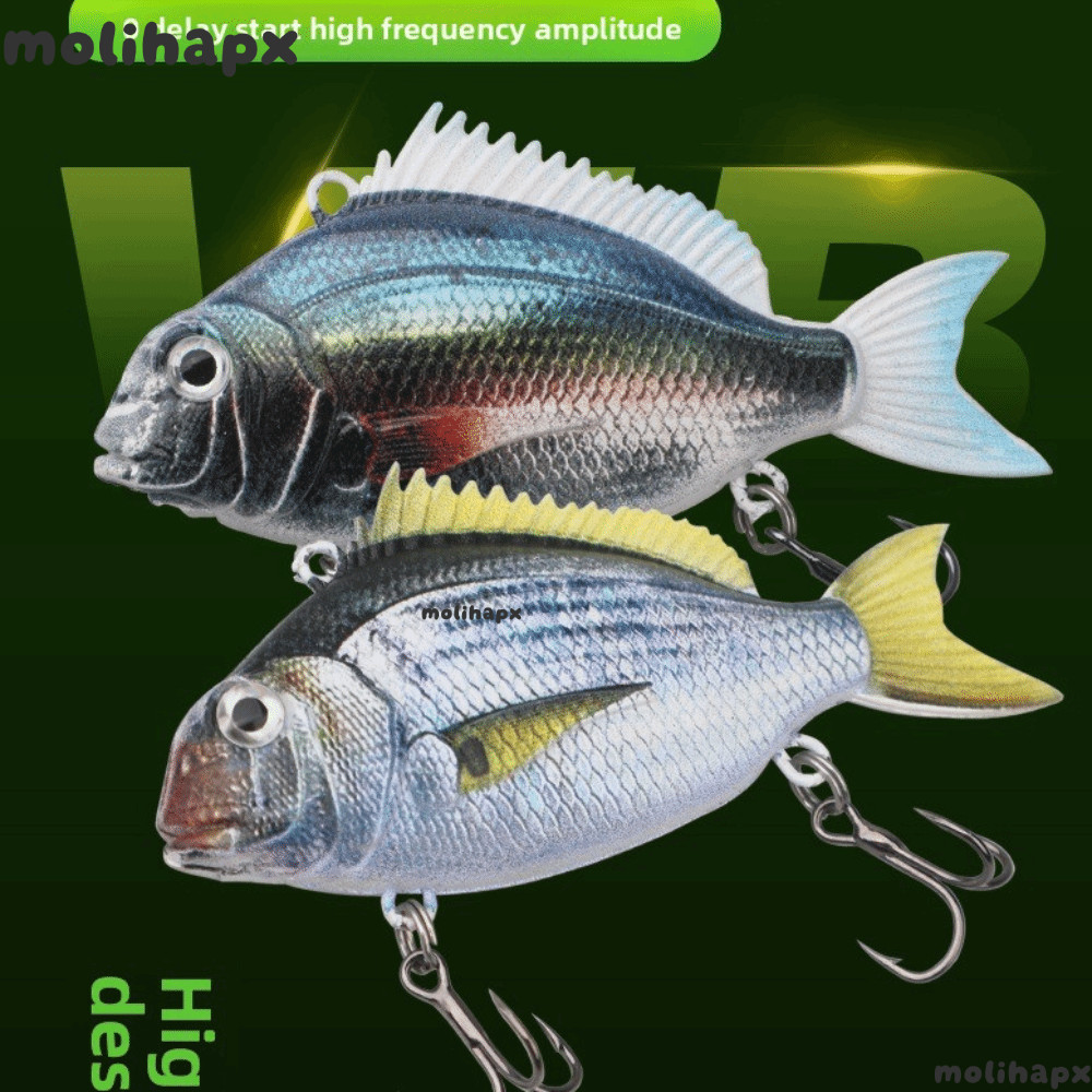 MOLIH VIB Swimbait, Soft Design เหมือนจริงออกแบบเหยื่อตกปลา, Swimbait เหยื่อการสั่นสะเทือนแบบไดนามิก Sinking ความยาว 8 ซม. ตกปลาทะเล Wobbler