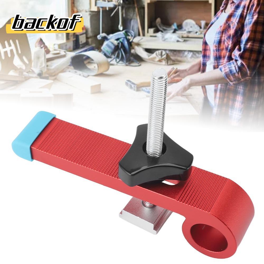 BACKOF T Track Clamp, Aluminium Alloy T Slots T Track Clamps Kit, Accessories Red Adjustable T Track