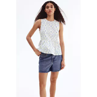 H&M(เอชแอนด์เอ็ม) เสื้อเบลาส์แขนกุดดีไซน์เพลม Women Sleeveless peplum blouse 1325711_1