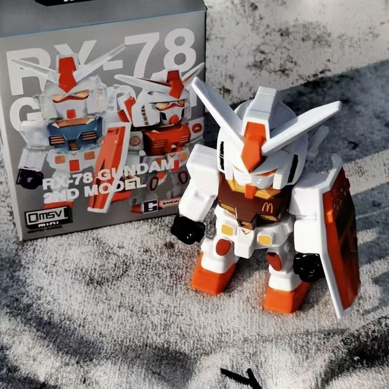 McDonalds Gundam In-Stock Action Figure ตัวละครเดสก์ท็อปตุ๊กตาของเล่นของขวัญวันเกิด