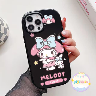 melodi น่ารัก การ์ตูนเคสสำหรับไอโฟน17pro 13 11 16promax กรณีมือถือขอบกลม case for iPhone 15 14 12 ProMax XS XR 6/7/8Plus