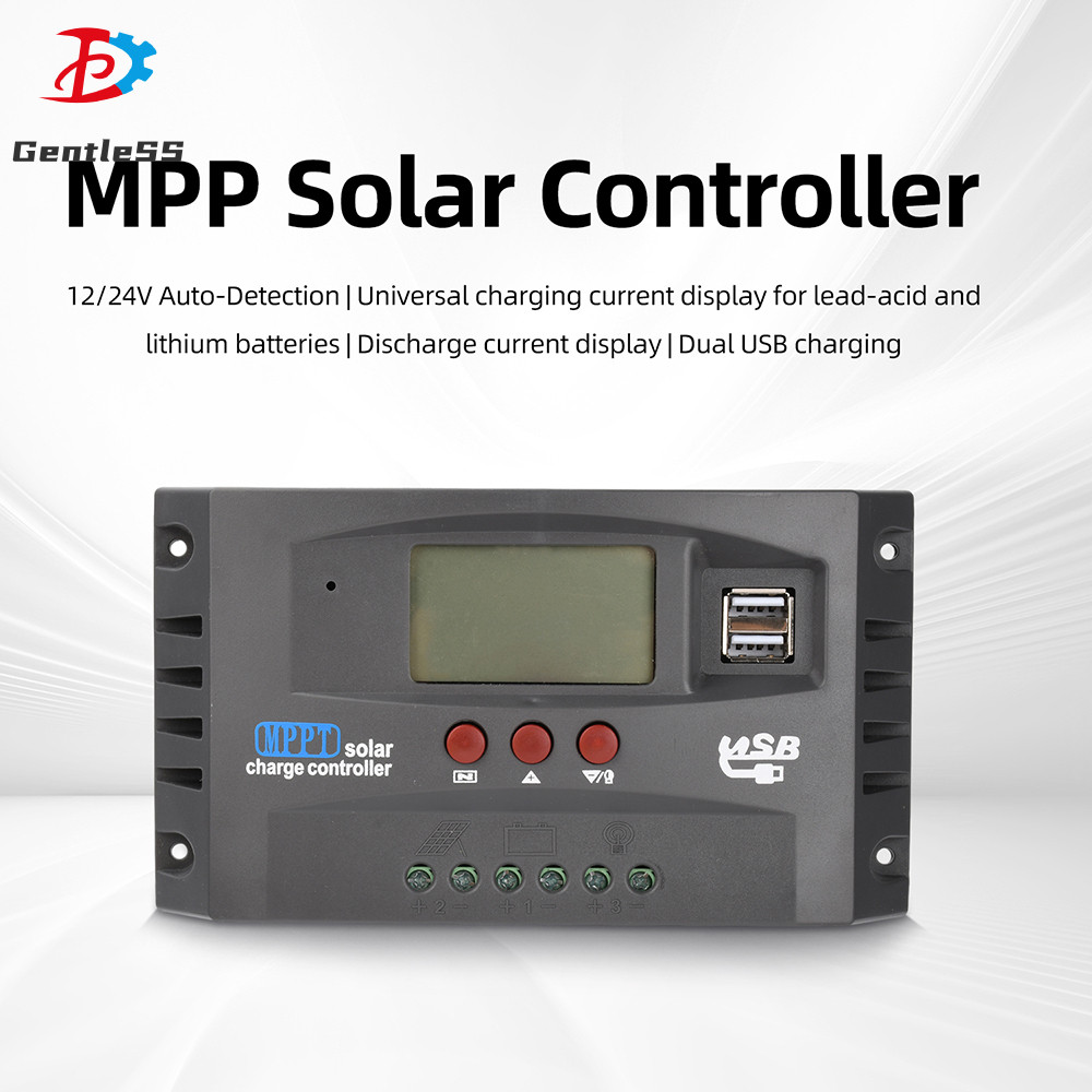12 V/24 V 30A 60A 100A MPPT Solar Controller LCD Solar Charge Controller รองรับตะกั่วกรด/ลิเธียม/LFP
