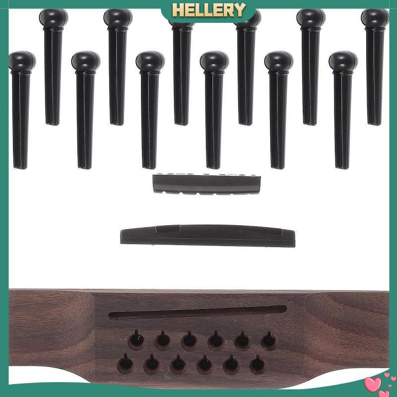 [HelleryTH] สะพานกีตาร์ Rosewood Nut Saddle Pins ชุดกีต้าร์โปร่งเครื่องดนตรี Part Saddle Nut Stable 
