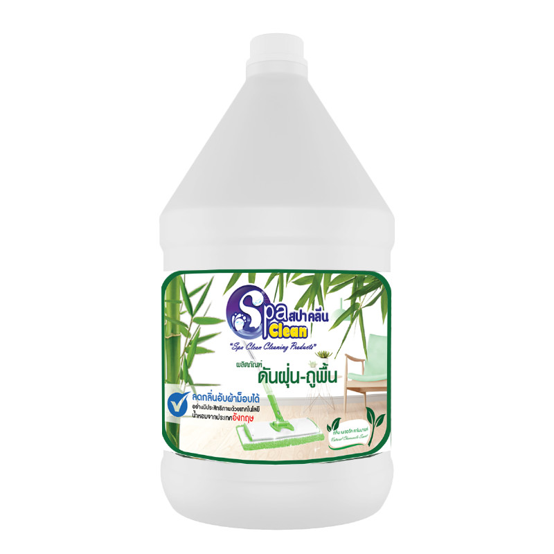 SPACLEAN น้ำยาดันฝุ่น-ถูพื้น กลิ่นเนเชอรัลคาโมมายล์ สีเขียว ขนาด 3,800 มล.