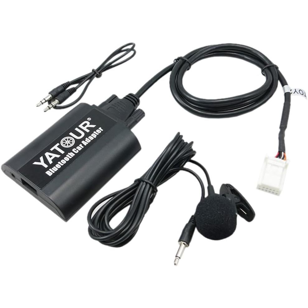 Yatour อะแดปเตอร์บลูทูธในรถยนต์ Music CD Changer 6 + 6PIN CDC Connector สําหรับ Toyota/Lexus