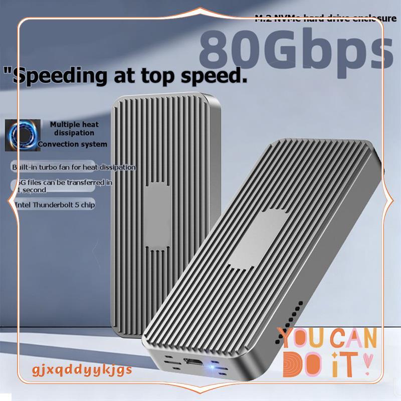USB4.0 80Gbps M. 2 Nvme SSD Enclosure Docking Station พร้อมพัดลมระบายความร้อนสําหรับ 5/4/3 gjxqddyyk