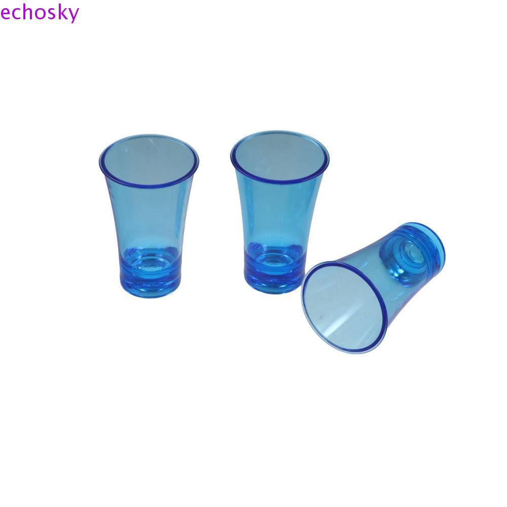 ECHOSKY 10 ชิ้นแก้วช็อต, 35 มล. ถ้วยวิญญาณแตก, อุปกรณ์ปาร์ตี้, ถ้วยวอดก้าพลาสติกความจุขนาดเล็กสีสันสดใส KTV