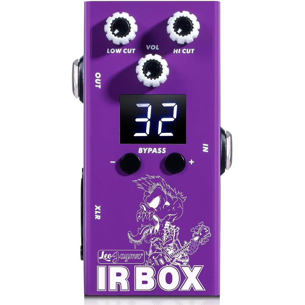 Leo Jaymz Guitar/Bass Effects Pedal Amplifier จําลอง 32 Presets และ EQ ขั้นสูง, IR Cab Simulator