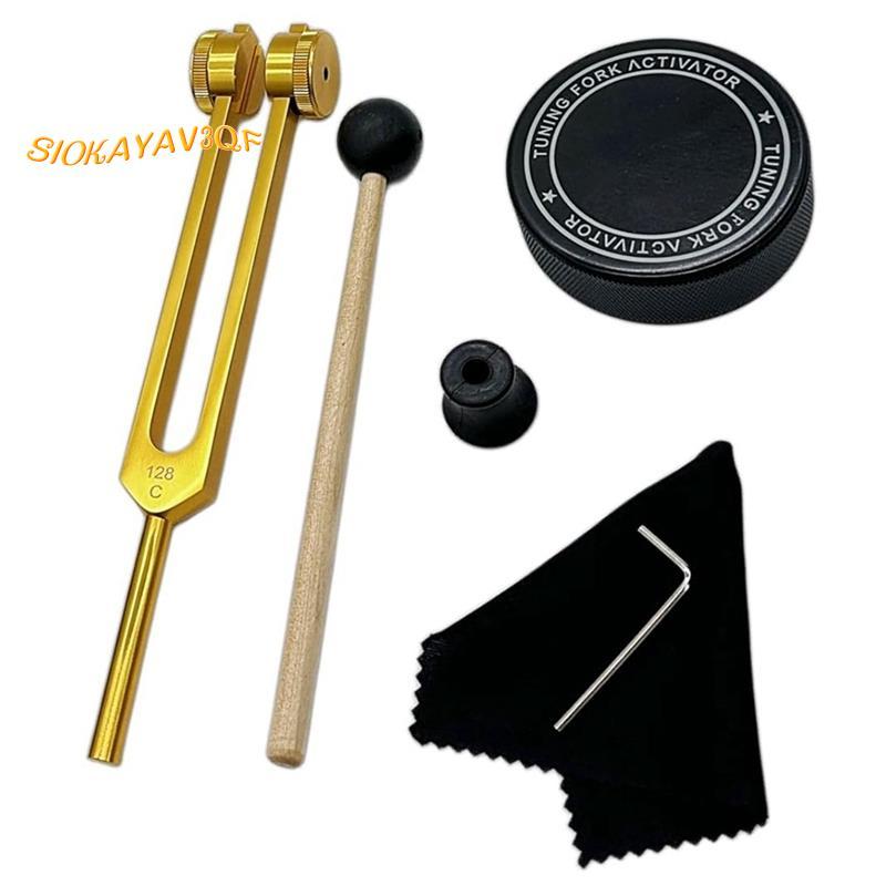 สําหรับ Healing Sound Alumium Alloy Resonance Weighted Tuning Fork 128Hz พร้อม Activator Tuning Fork