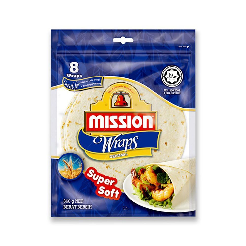 [สินค้าส่งด่วน] มิชชั่น แผ่นแป้ง รสดั้งเดิม 360 กรัม MISSION WRAPS ORIGINAL 360 G