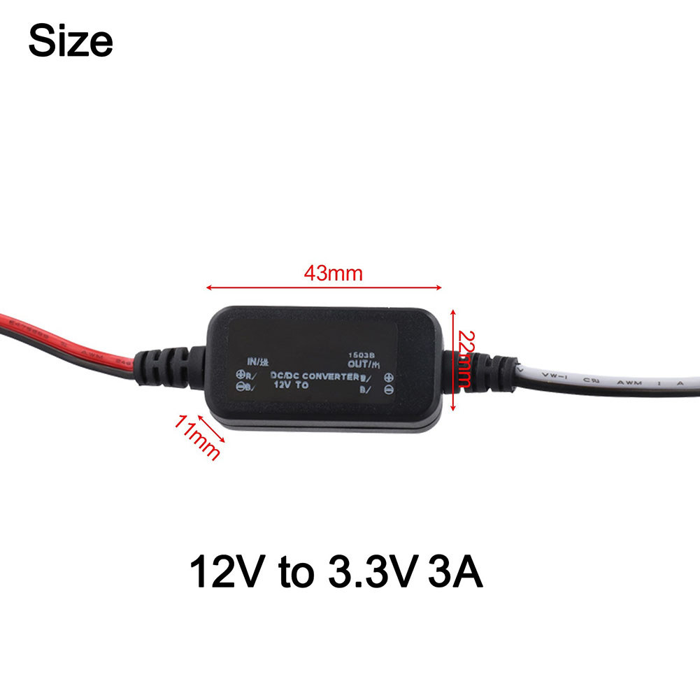 ตัวแปลงลดแรงดันไฟฟ้า DC 12V ถึง 3 3V 3A โมดูล StepDown พร้อมการป้องกัน IP67