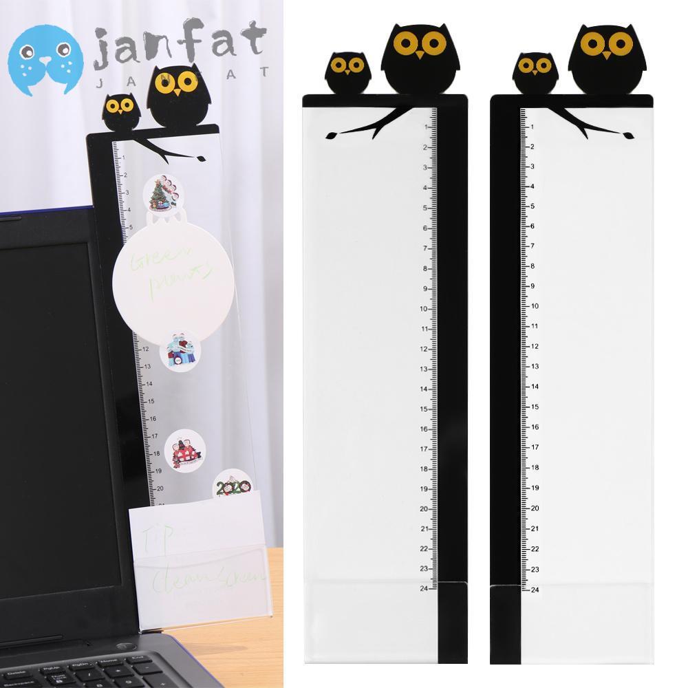 JANFAT สติกเกอร์ฉลากโปร่งใสคอมพิวเตอร์ด้านข้างแผงเขียนบันทึกเครื่องเขียน Remind Memo Pad