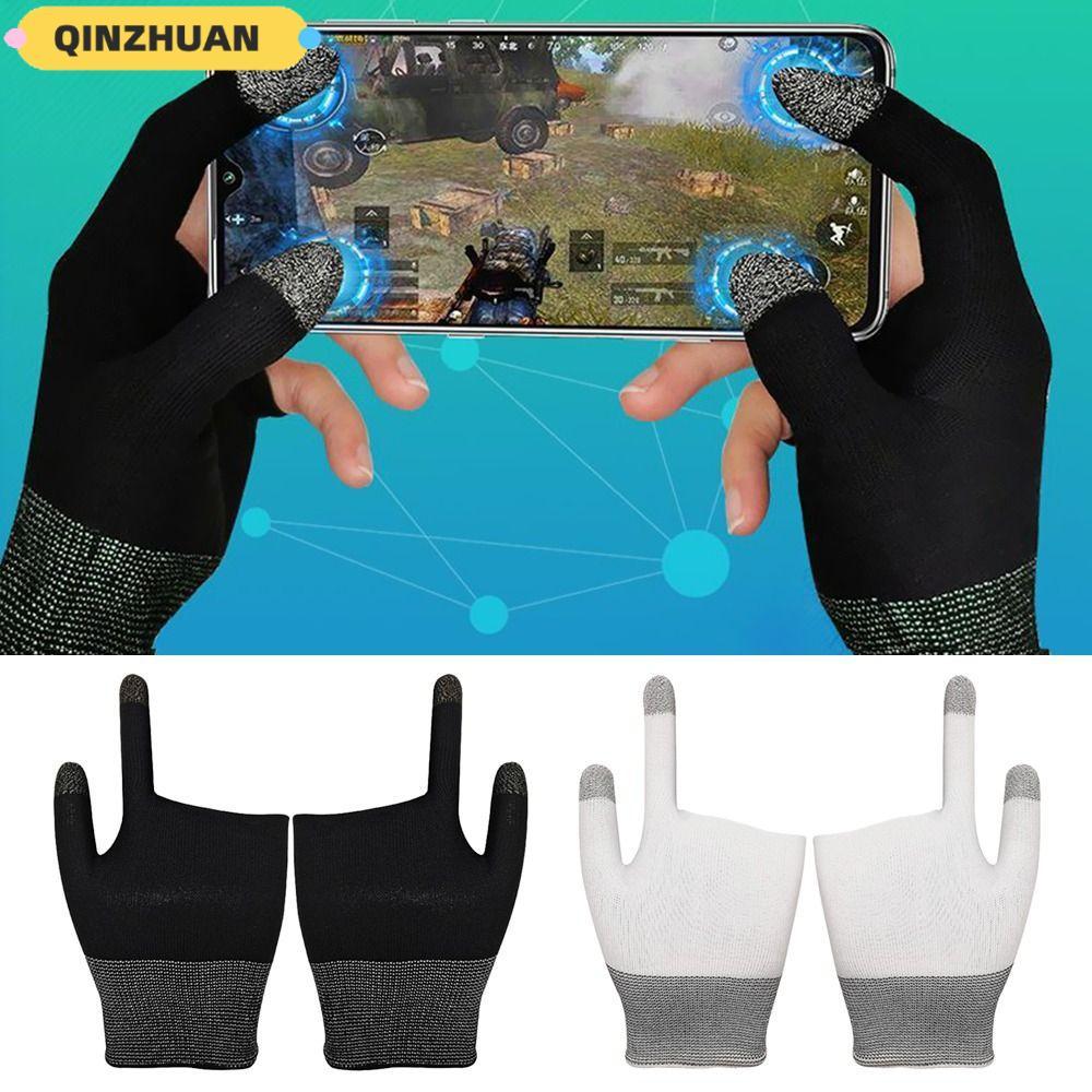 ถุงมือสำหรับเล่นเกม QINZHUAN กันเหงื่อกันการขีดข่วน สำหรับปลายนิ้ว