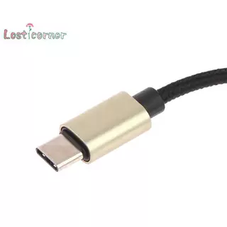[Lostcorn] Type C To RCA Audio Cable 2 RCA Aux Cord Converter USB C Audio Line สําหรับแล็ปท็อปลําโพงโทรศัพท์มือถือเครื่องขยายเสียงเครื่องขยายเสียงสายถัก 1 เมตร [ใหม่]
