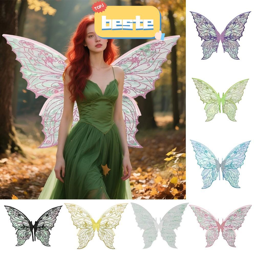 BESTE Angel Wings, Dress UP Princess Angel Wing Fairy Wings, Funny Organza Sparkling Butterfly Wings