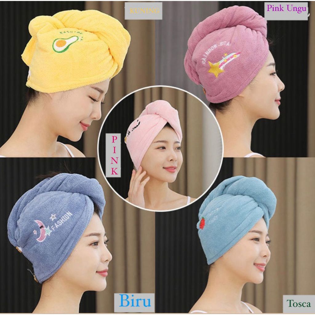 MICROFIBER HAIR DRYING SHAMPOO TOWEL / MAGIC TOWEL