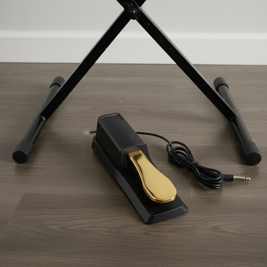 การออกแบบกันลื่นเปียโนดิจิตอล Sustain Pedal Polarity Switch Sustain Pedal สําหรับสตูดิโอบันทึก