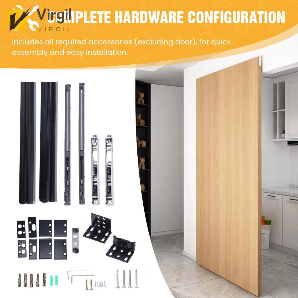 59In Ghost ประตูอุปกรณ์ฮาร์ดแวร์สูงสุด 176LBS โหลดอลูมิเนียมกล่องฮาร์ดแวร์ Wall Mount สําหรับคลาสสิก