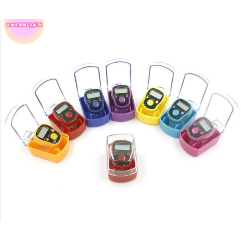 ONEPINK 5 หลัก LED Tally Counter Finger Ring Hand Tally Counter Digital Timers .